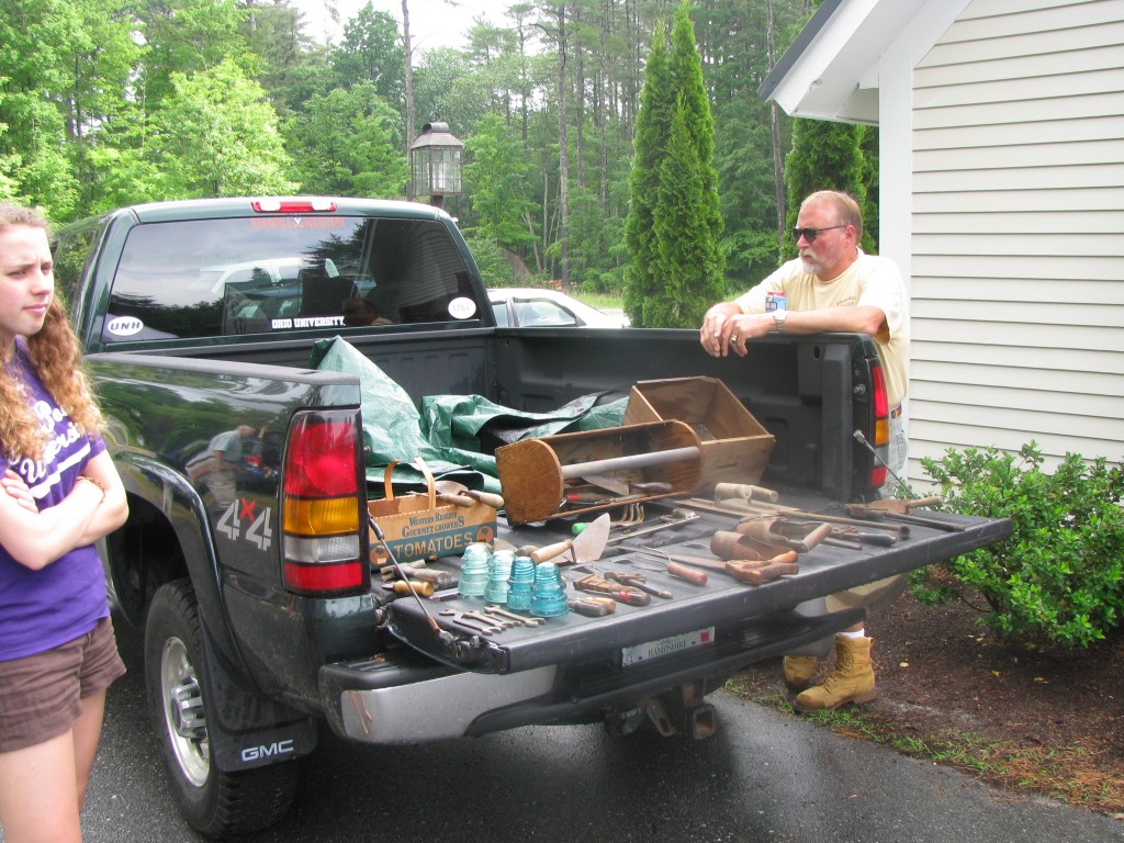 Old tools, always of interest to guys at the yard sale.