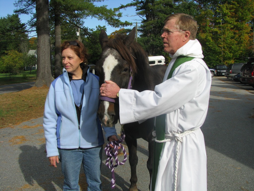 Baronness, Martha Peterson's horse, gets her blessing.